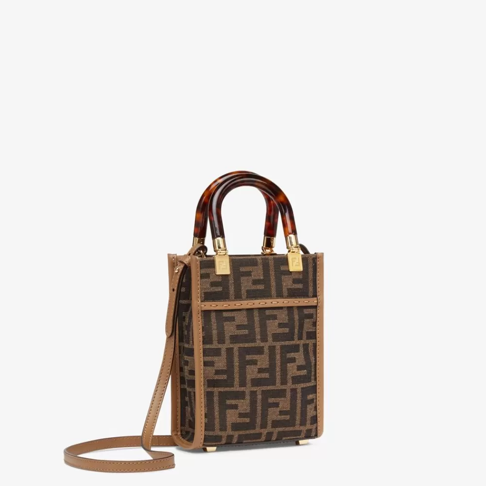 Borse Mini>Fendi Minibag In Tessuto Ff Marrone