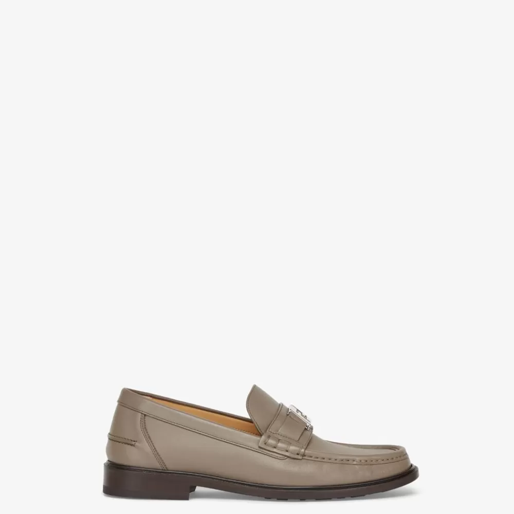 Mocassini>Fendi Mocassino In Pelle Beige