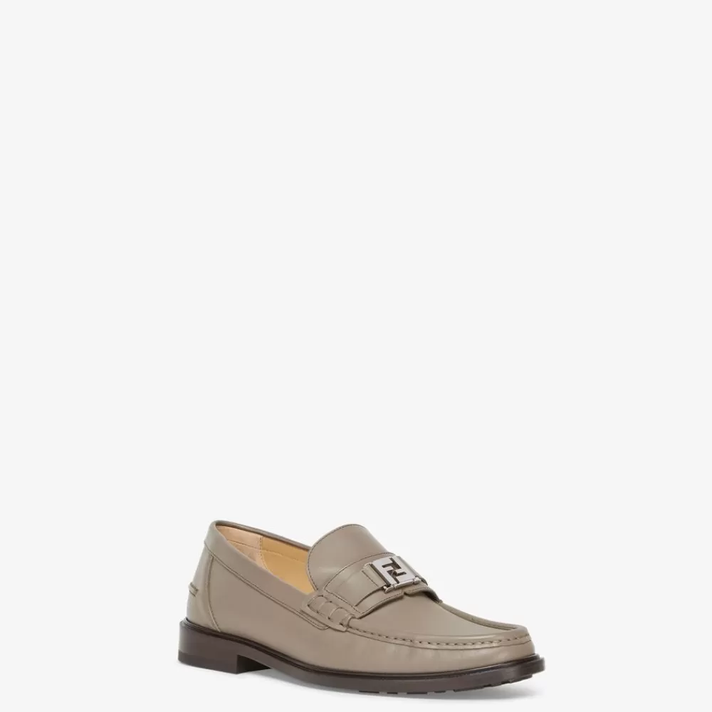 Mocassini>Fendi Mocassino In Pelle Beige