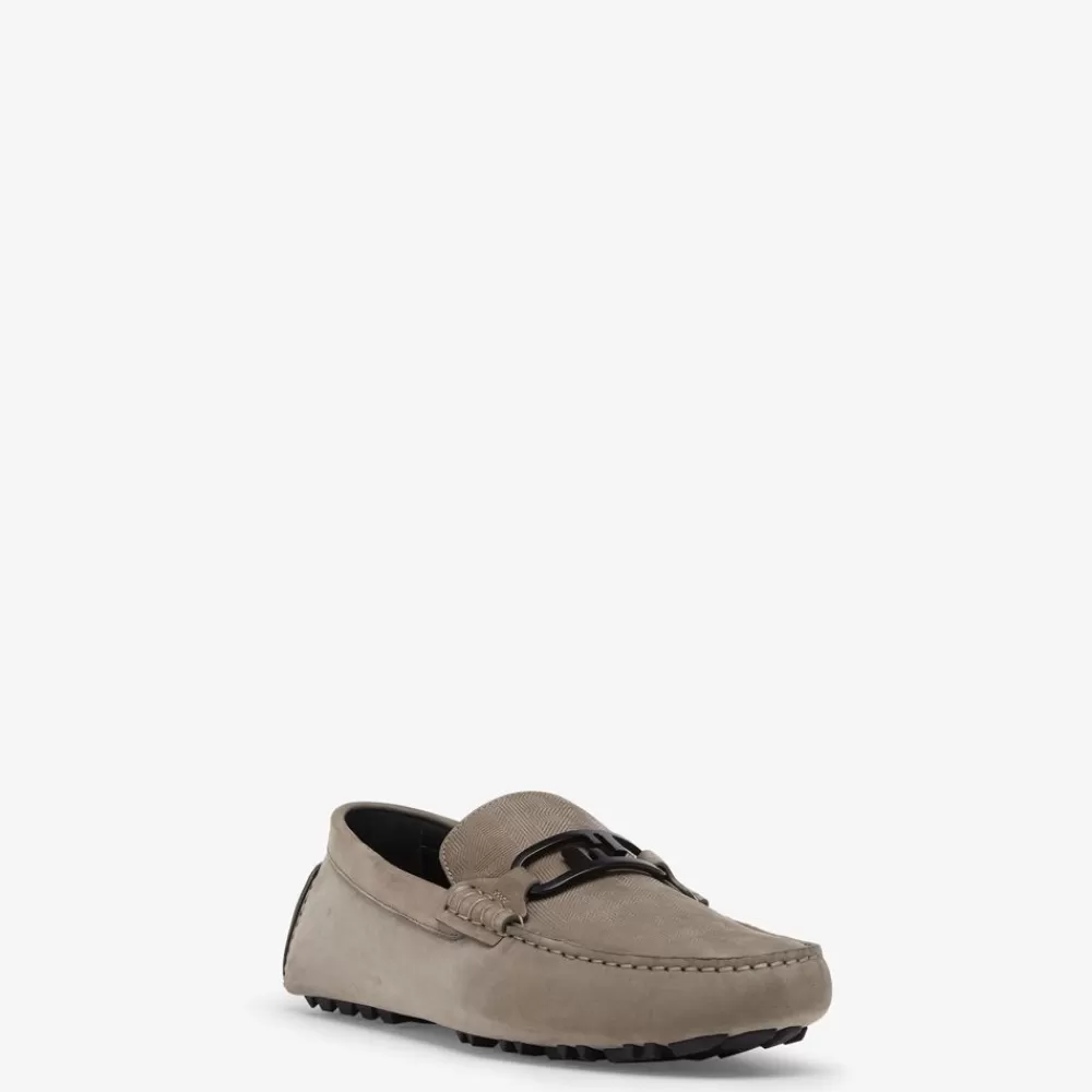 Mocassini>Fendi Mocassino In Pelle Nabuk Beige