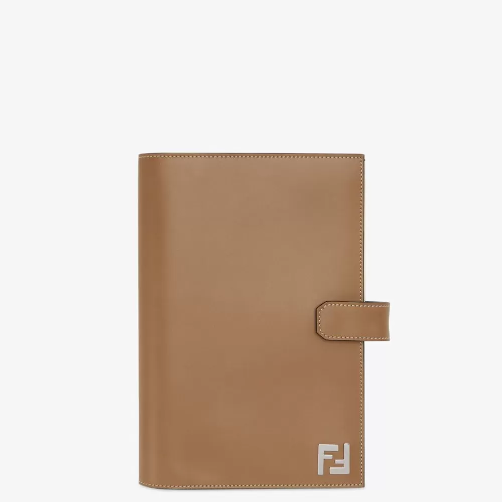 Viaggi E Lifestyle>Fendi Notebook In Pelle Beige