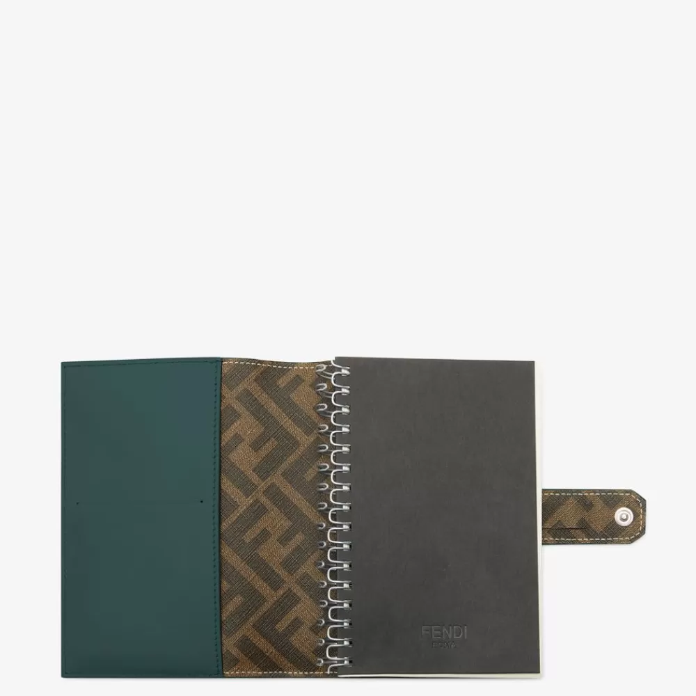 Viaggi E Lifestyle>Fendi Notebook In Pelle Verde