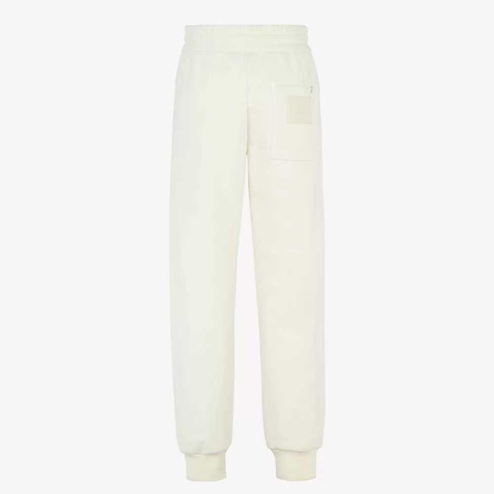 Skiwear>Fendi Pantalone In Felpa Bianca
