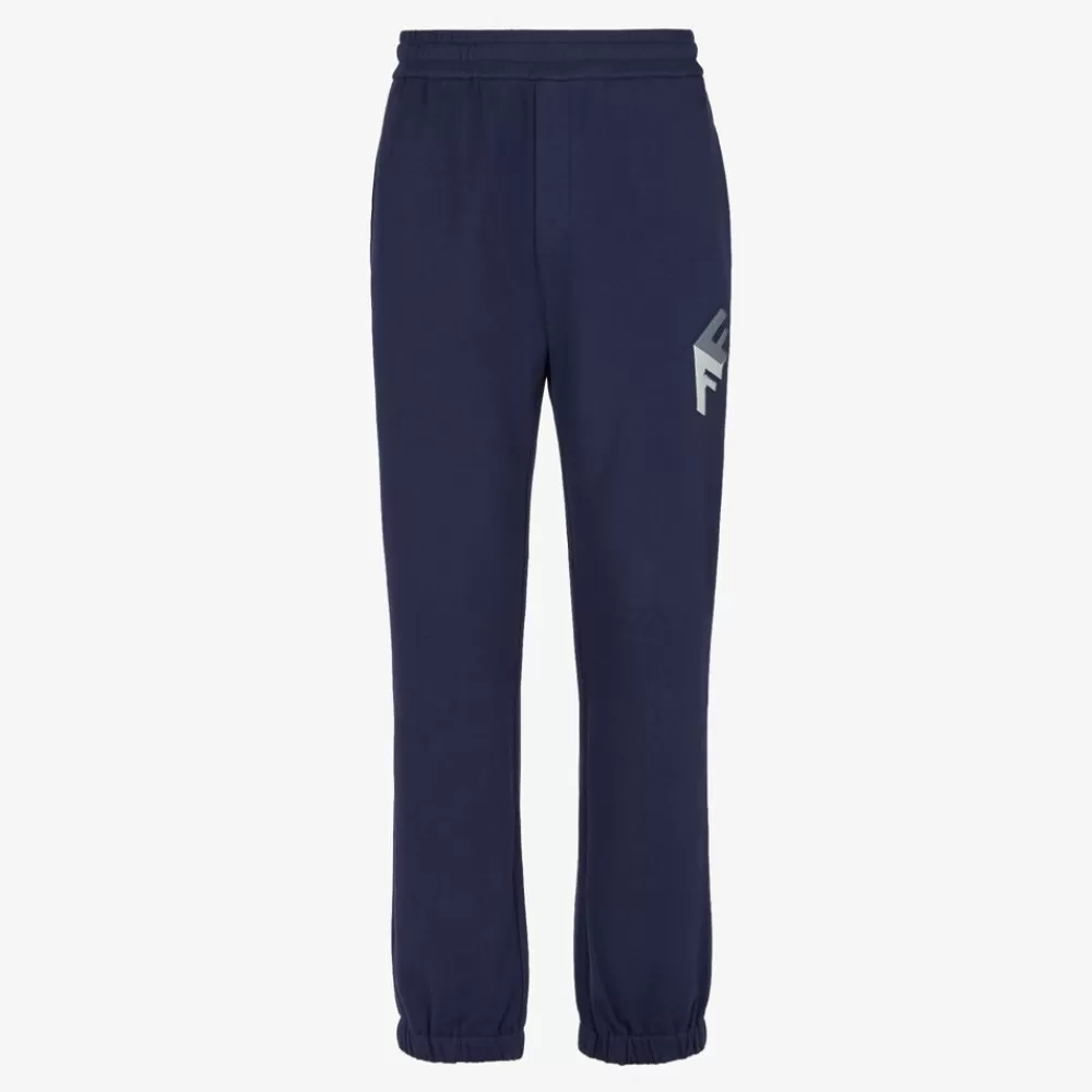 Activewear>Fendi Pantalone In Jersey Blu