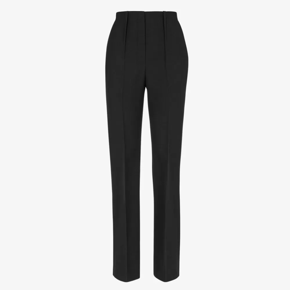 Completi>Fendi Pantalone In Lana Grain De Poudre Nera