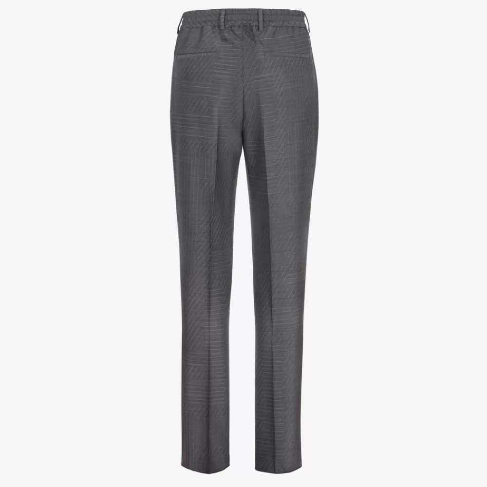 Completi>Fendi Pantalone In Lana Grigia