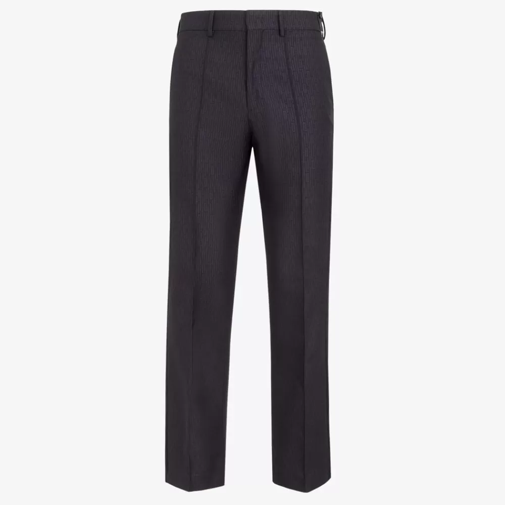 Completi>Fendi Pantalone In Lana Nera
