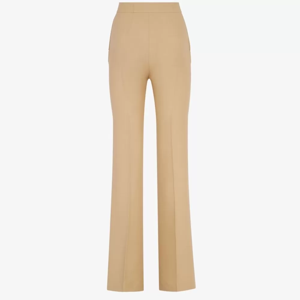 Completi>Fendi Pantalone In Lana Seta Beige