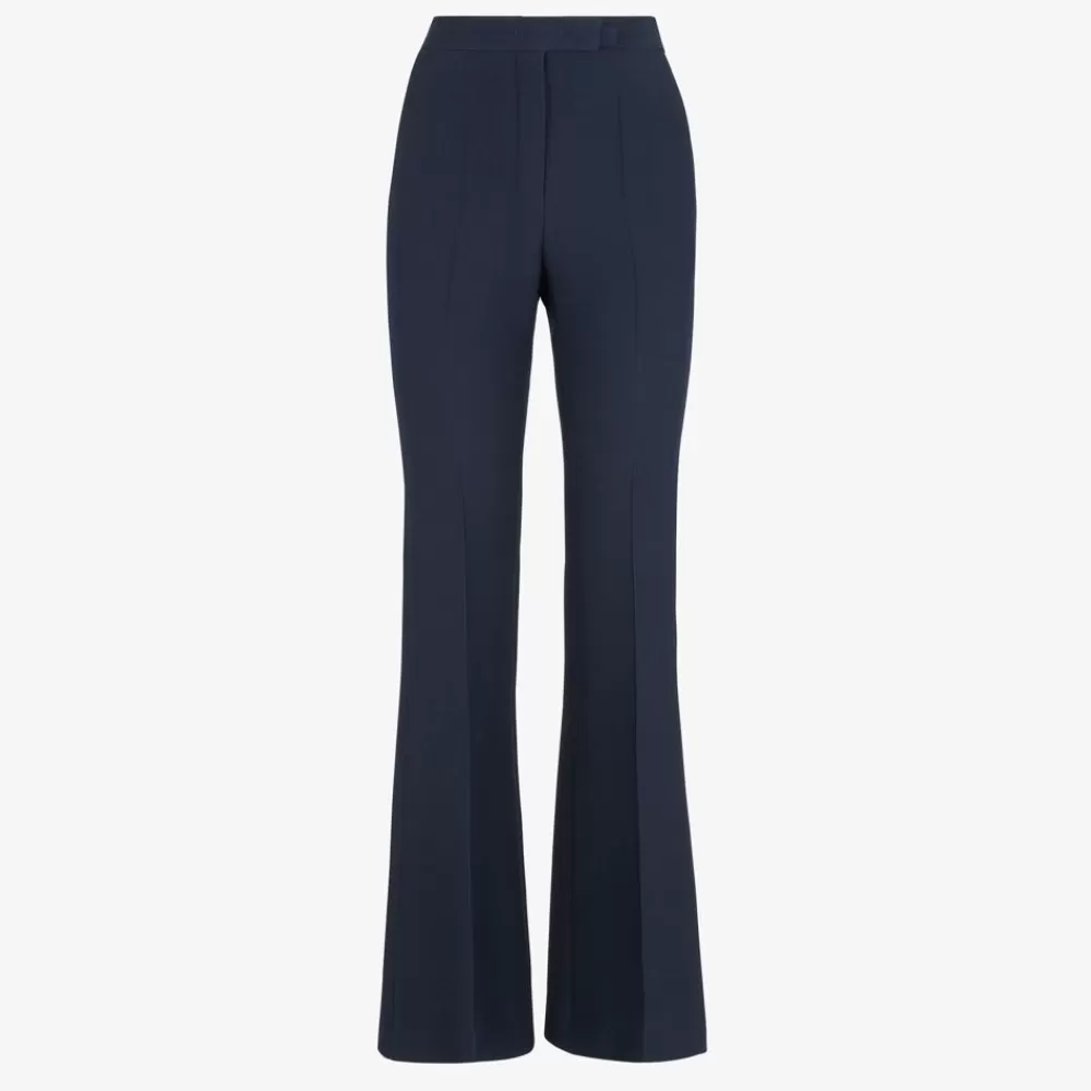 Completi>Fendi Pantalone In Lana Seta Blu