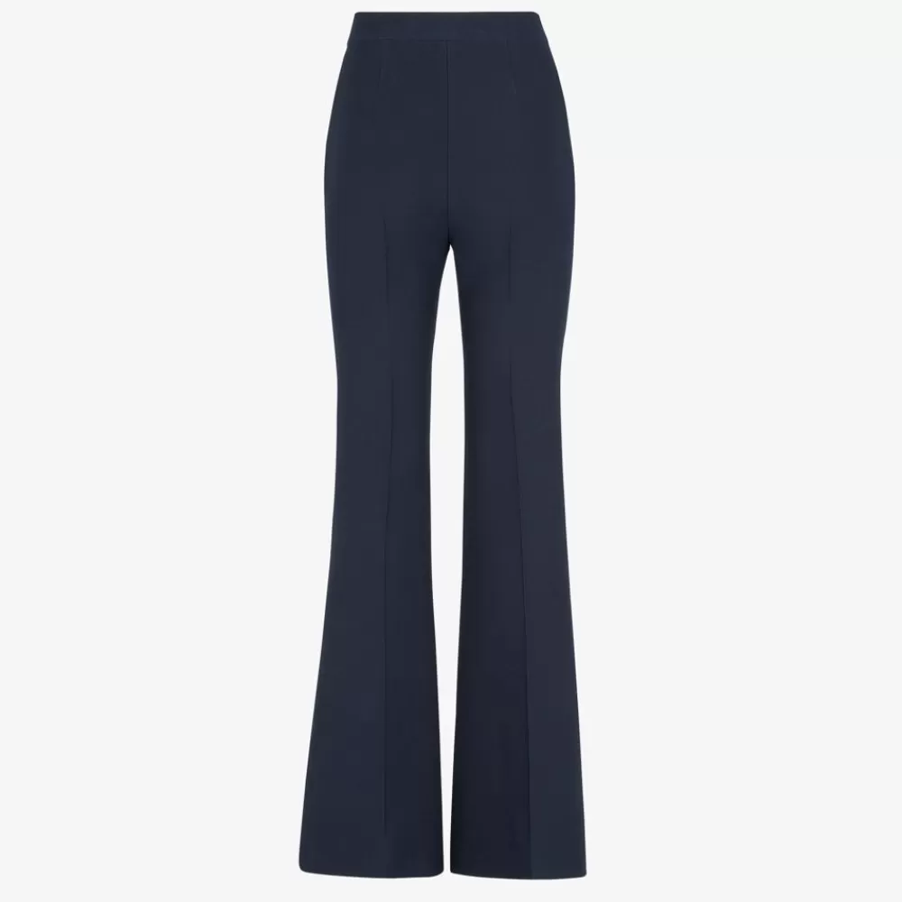 Completi>Fendi Pantalone In Lana Seta Blu
