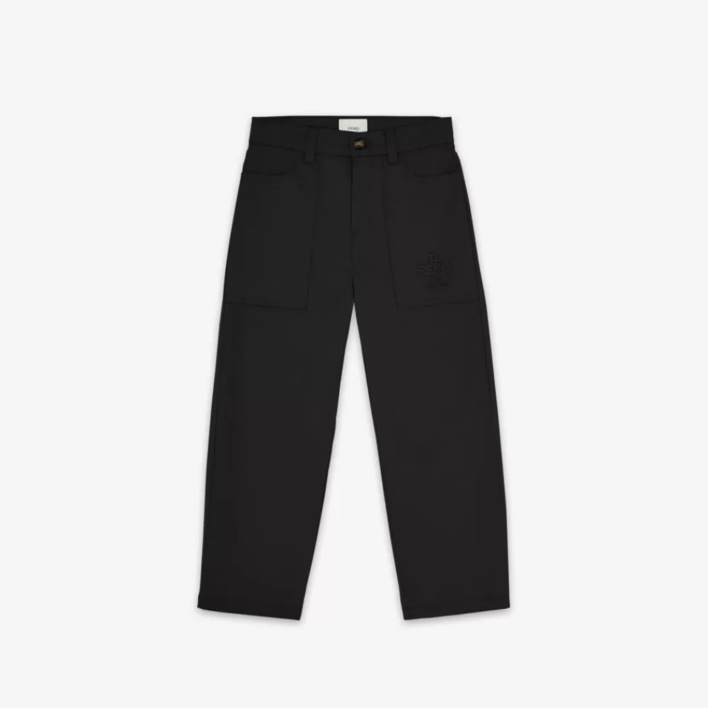 Abbigliamento>Fendi Pantalone Junior In Gabardina Beige
