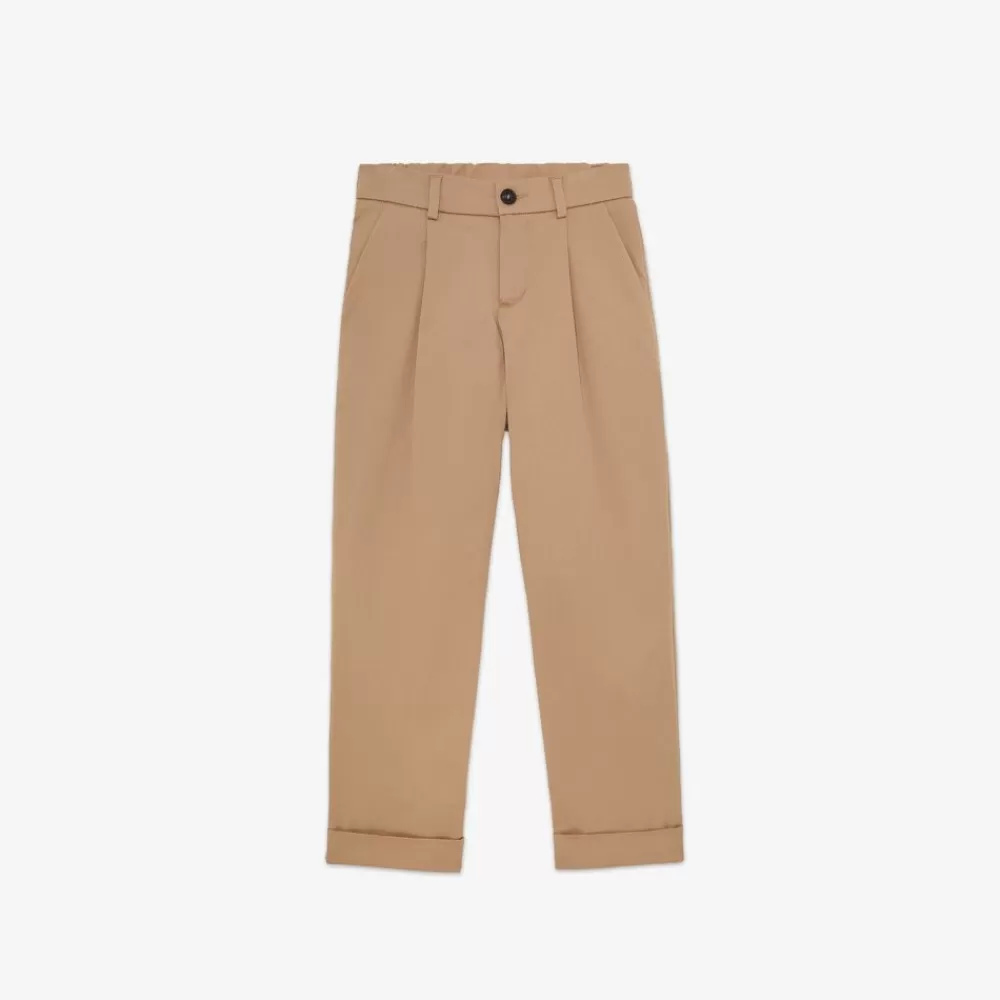 Abbigliamento>Fendi Pantaloni Junior In Gabardina Stretch Beige