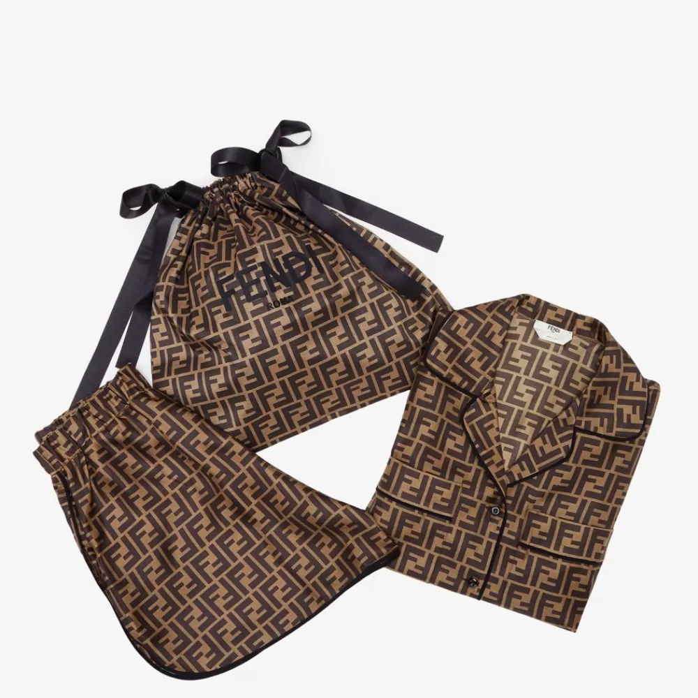 Completi>Fendi Pigiama In Seta Marrone