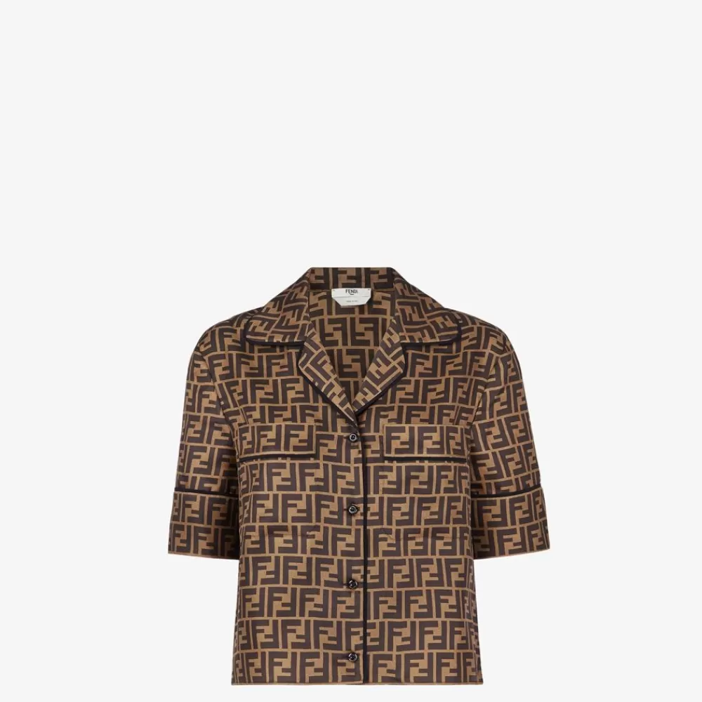 Completi>Fendi Pigiama In Seta Marrone