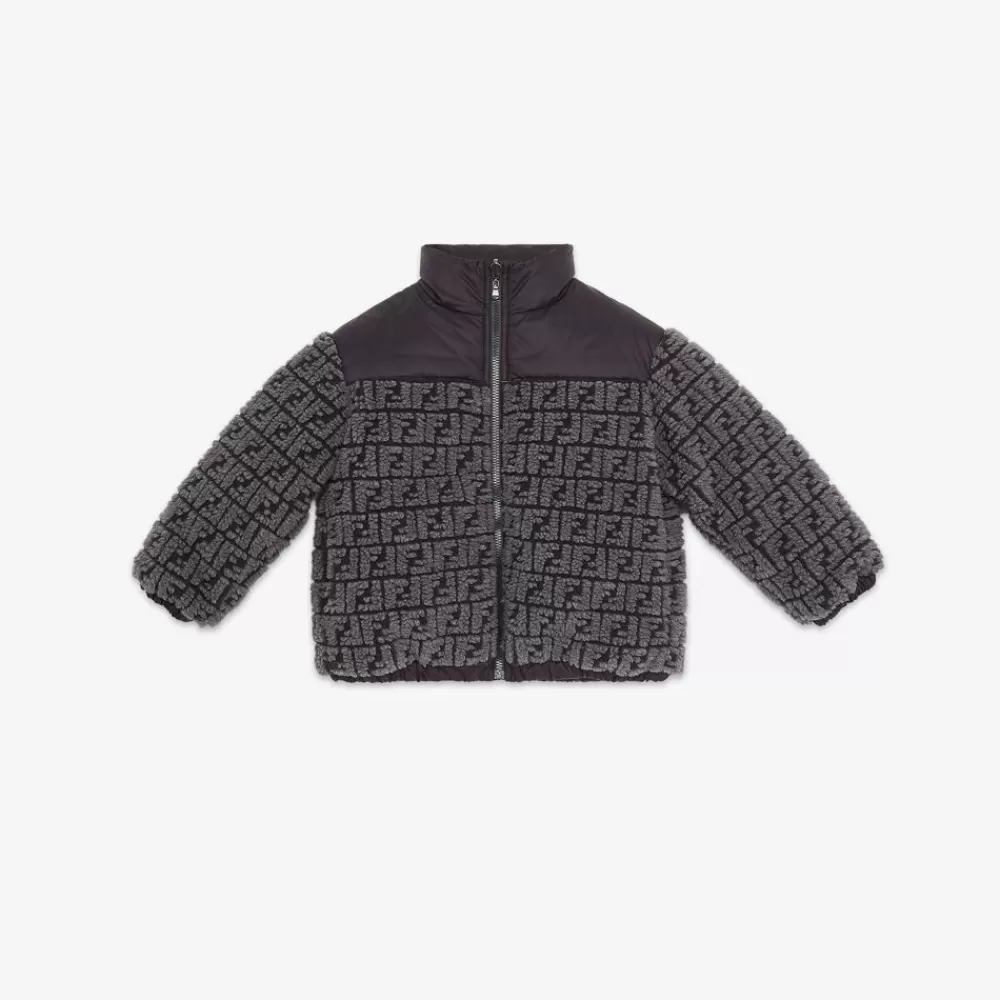 Abbigliamento>Fendi Piumino Junior In Nylon E Lana Con Logo