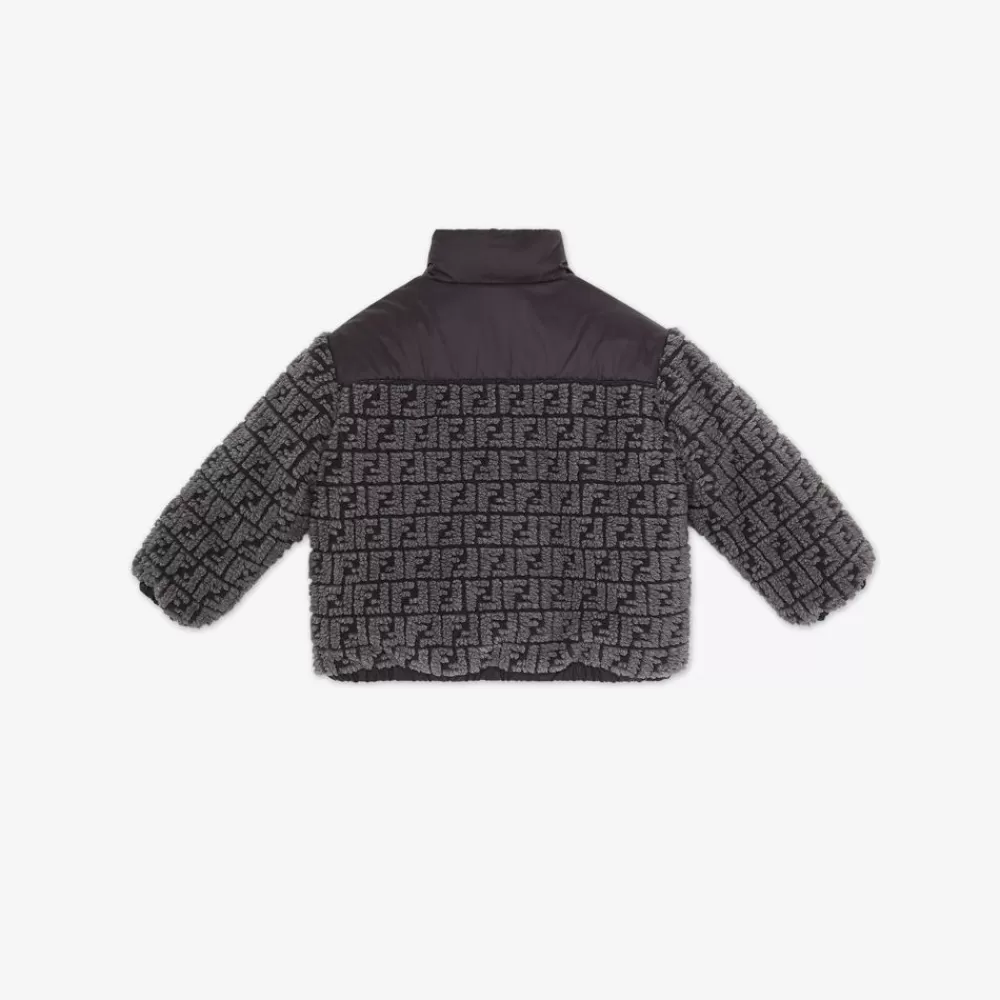 Abbigliamento>Fendi Piumino Junior In Nylon E Lana Con Logo