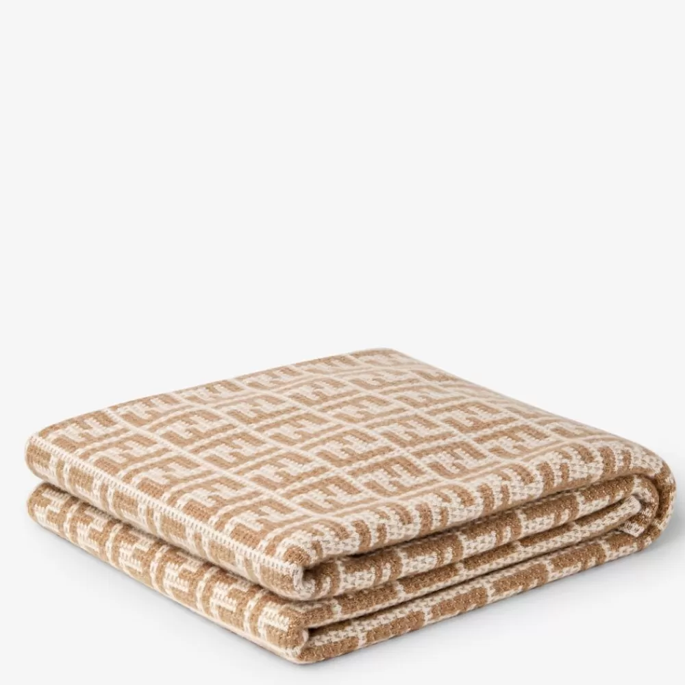 Accessori In Tessuto>Fendi Plaid In Cashmere Beige