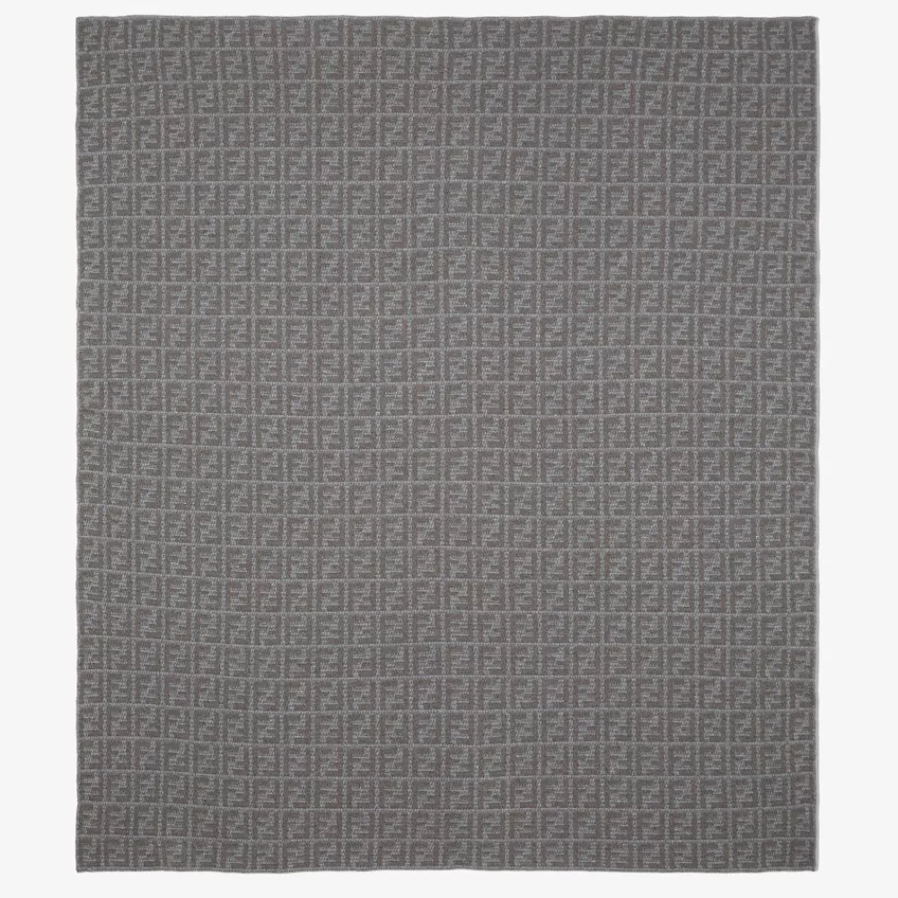 Accessori In Tessuto>Fendi Plaid In Cashmere Grigio