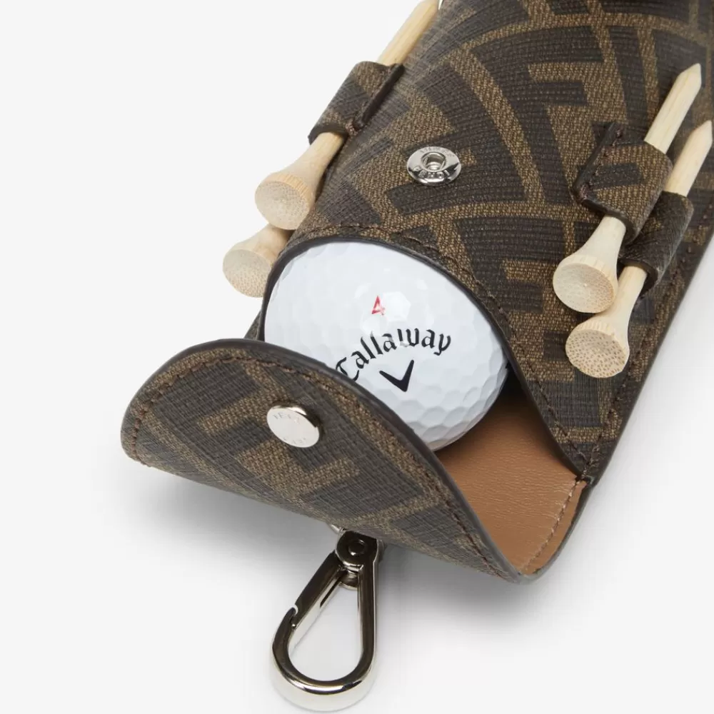 Viaggi E Lifestyle>Fendi Porta Palline Da Golf In Tessuto Marrone