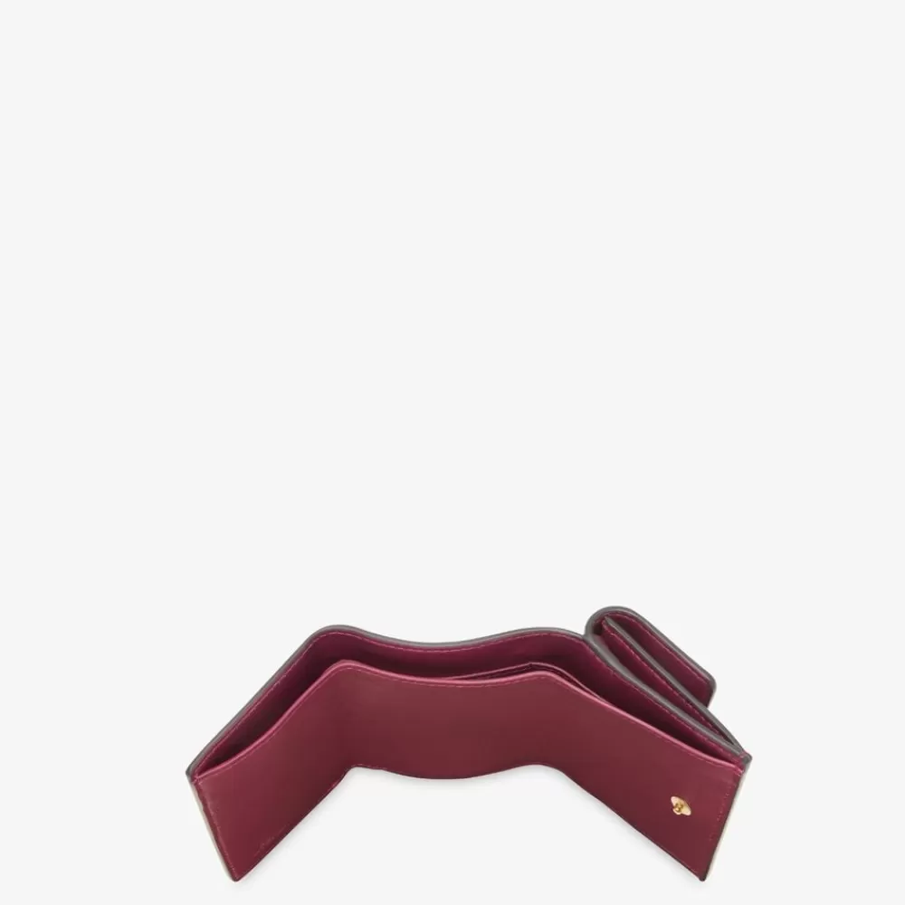 Portafogli Con Catena>Fendi Portafoglio In Nappa Bordeaux