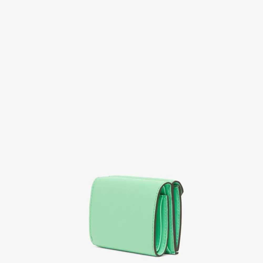 Portafogli Con Catena>Fendi Portafoglio In Pelle Bicolore Bianca E Verde