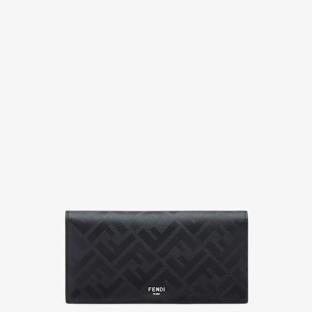 Portafogli Con Catena>Fendi Portafoglio In Pelle Nera