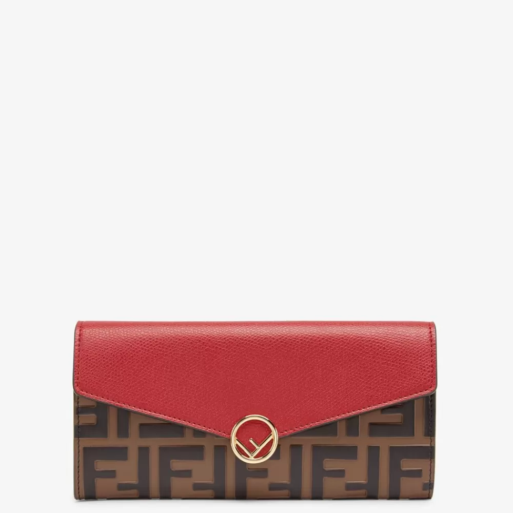 Portafogli Con Catena>Fendi Portafoglio In Pelle Rossa