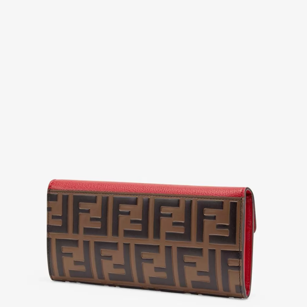 Portafogli Con Catena>Fendi Portafoglio In Pelle Rossa