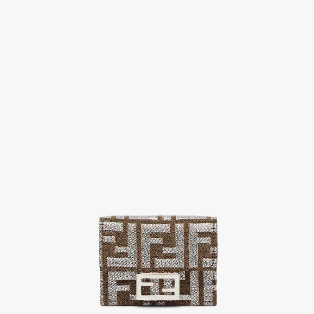 Portafogli Con Catena>Fendi Portafoglio In Tessuto Ff Jacquard Laminato