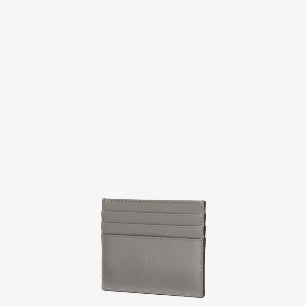 Portacarte>Fendi Portatessere In Pelle Grigia