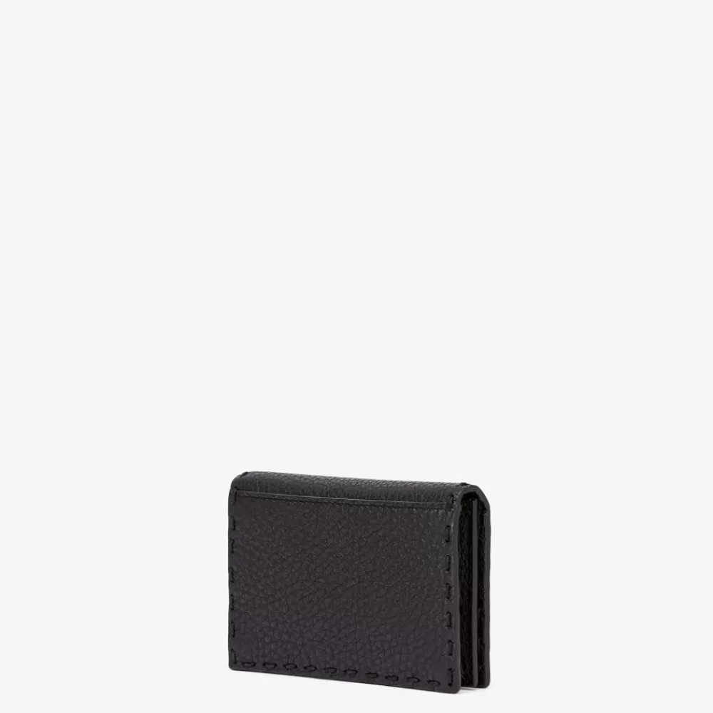Portacarte>Fendi Portatessere In Pelle Nera