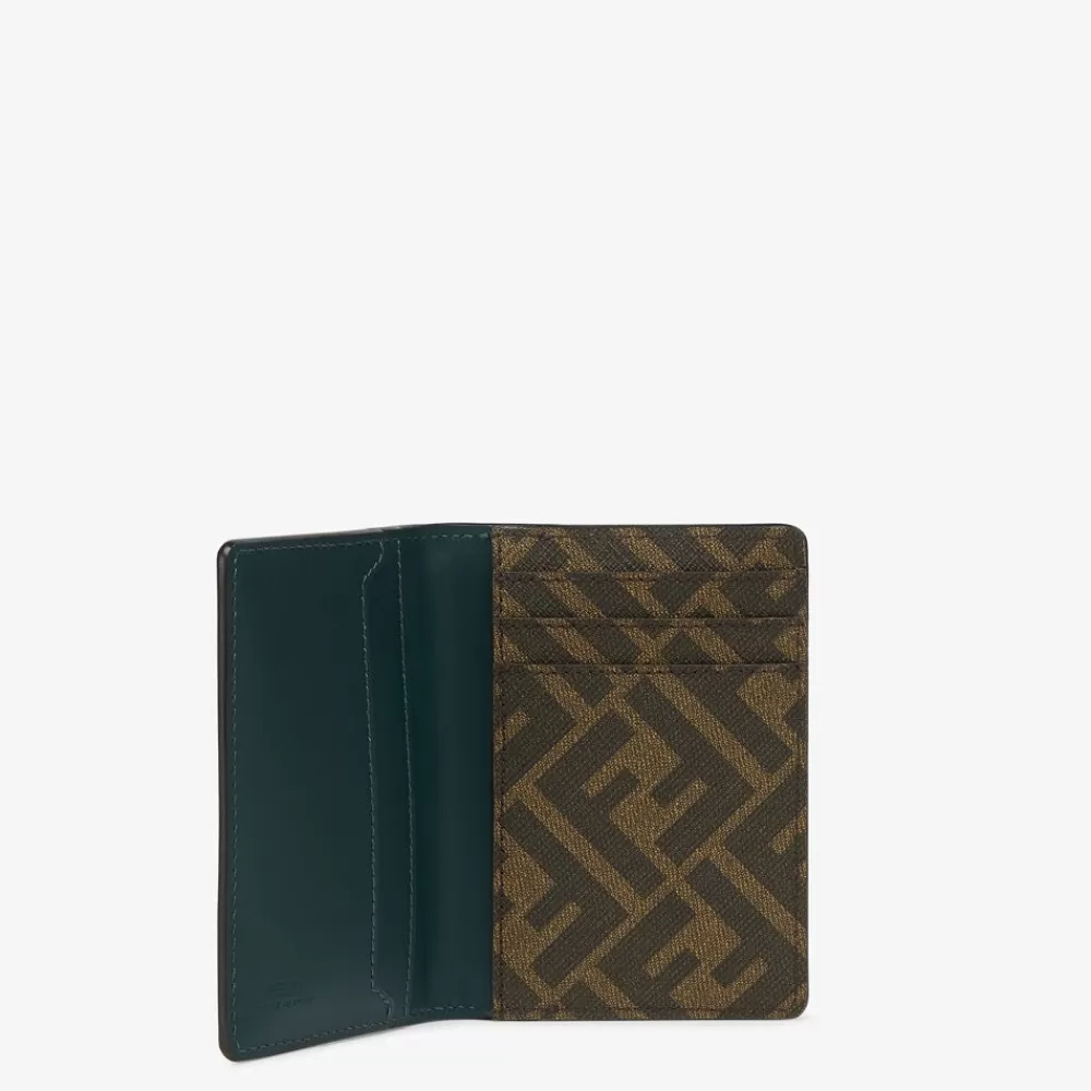 Portacarte>Fendi Portatessere In Pelle Verde