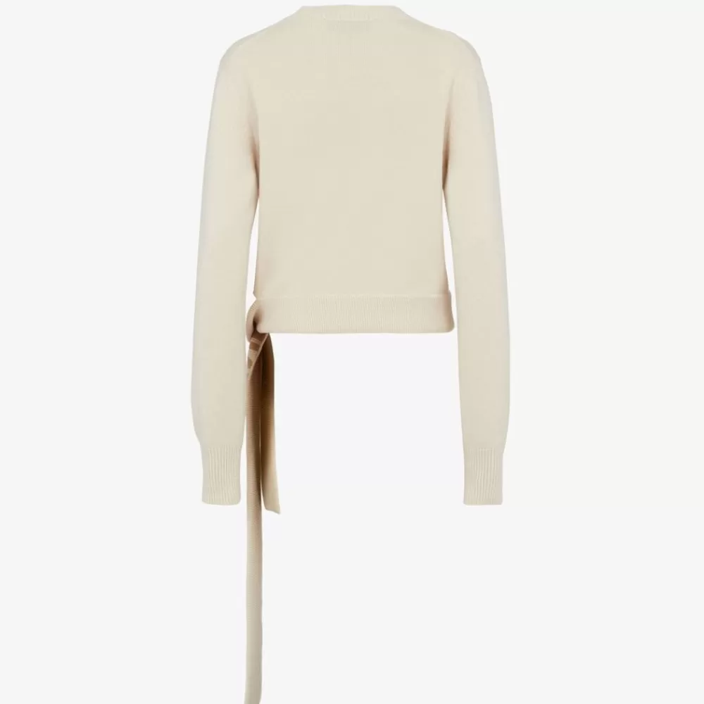 Maglieria>Fendi Pullover In Cashmere E Lana Beige