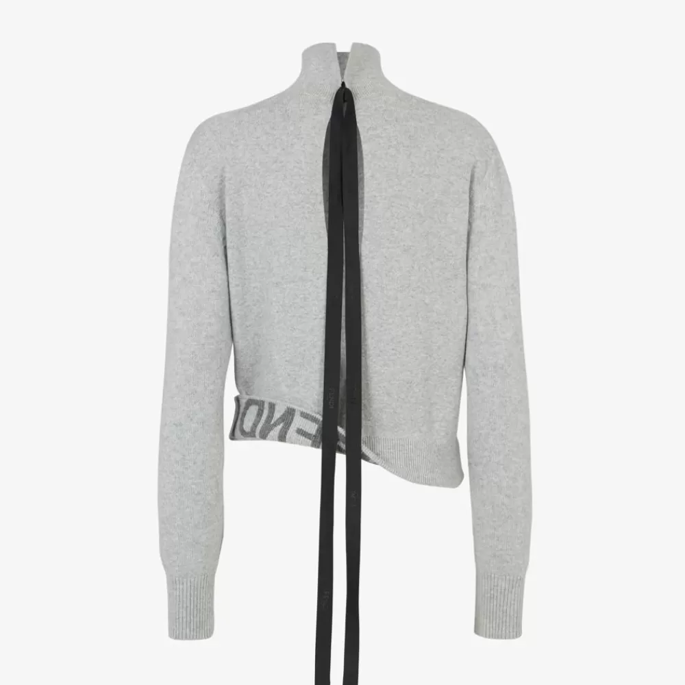 Maglieria>Fendi Pullover In Cashmere E Lana Grigia