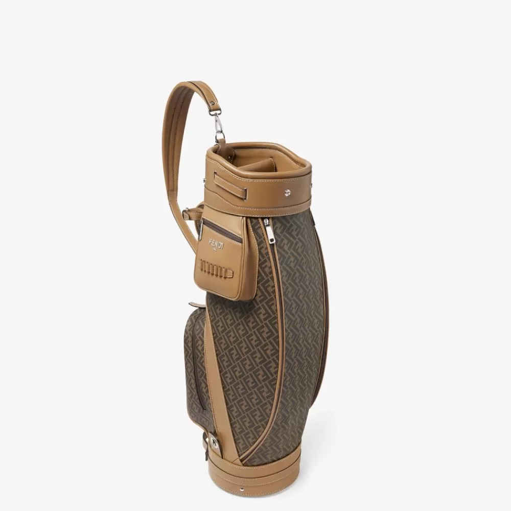Viaggi E Lifestyle>Fendi Sacca Da Golf In Tessuto Marrone