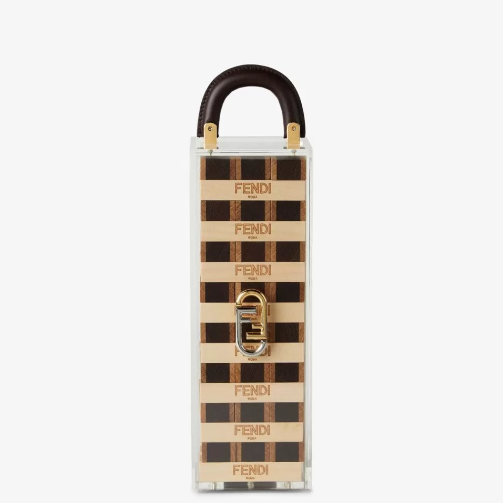 Tempo Libero>Fendi Scatola In Plexiglass E Pelle Marrone