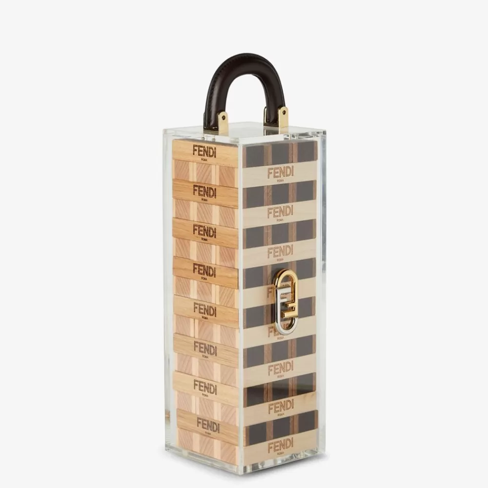 Tempo Libero>Fendi Scatola In Plexiglass E Pelle Marrone
