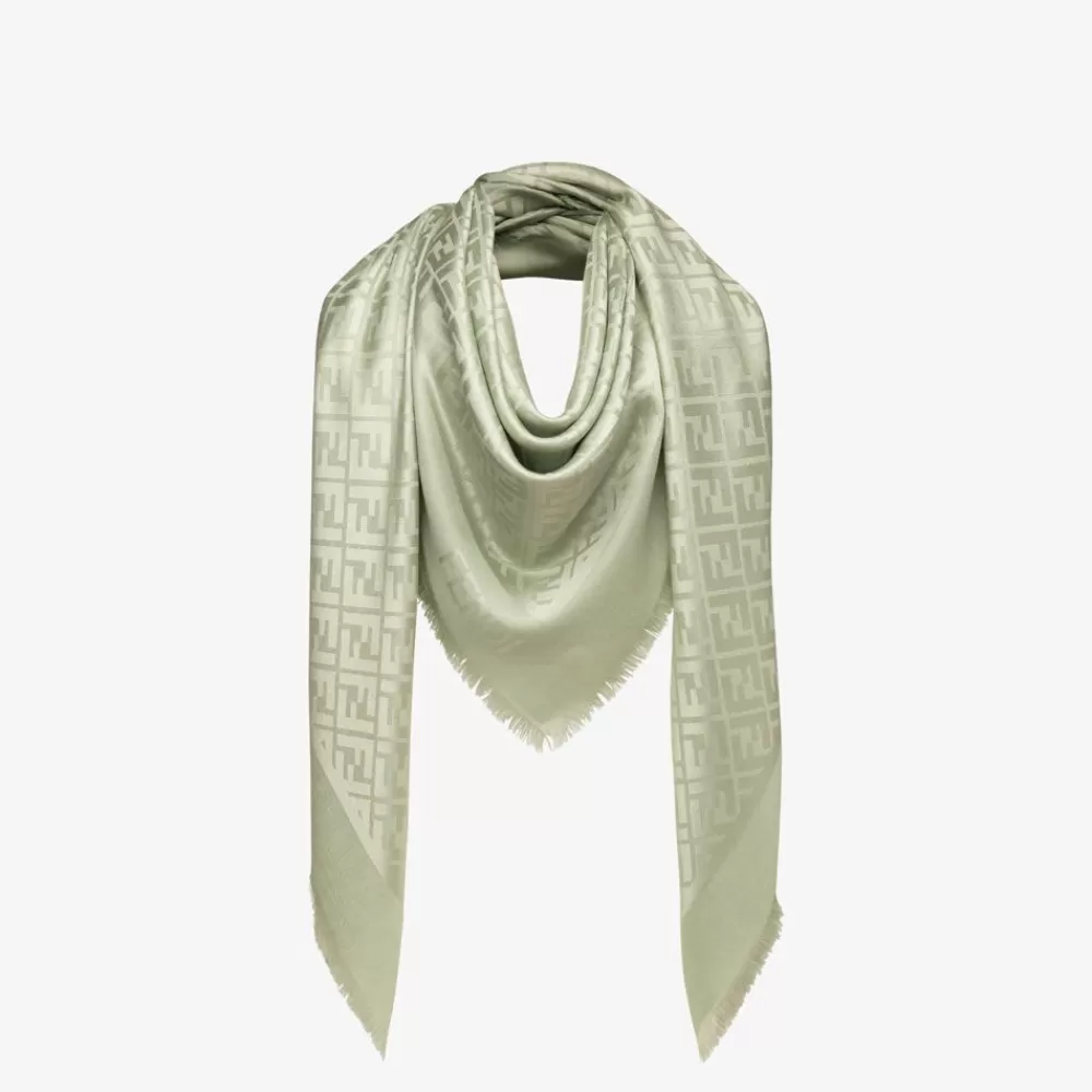 Sciarpe E Poncho>Fendi Scialle In Lurex Verde