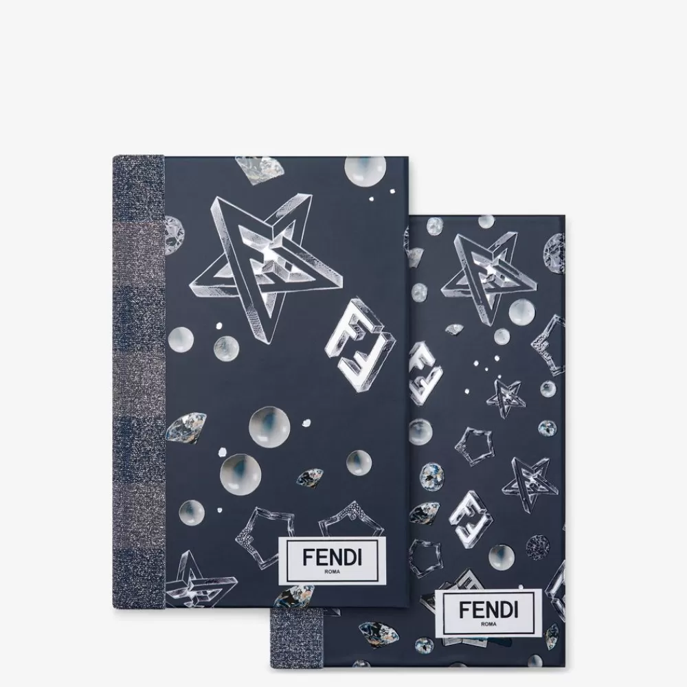 Regali Per La Casa New>Fendi Set Di Quaderni In Carta Blu
