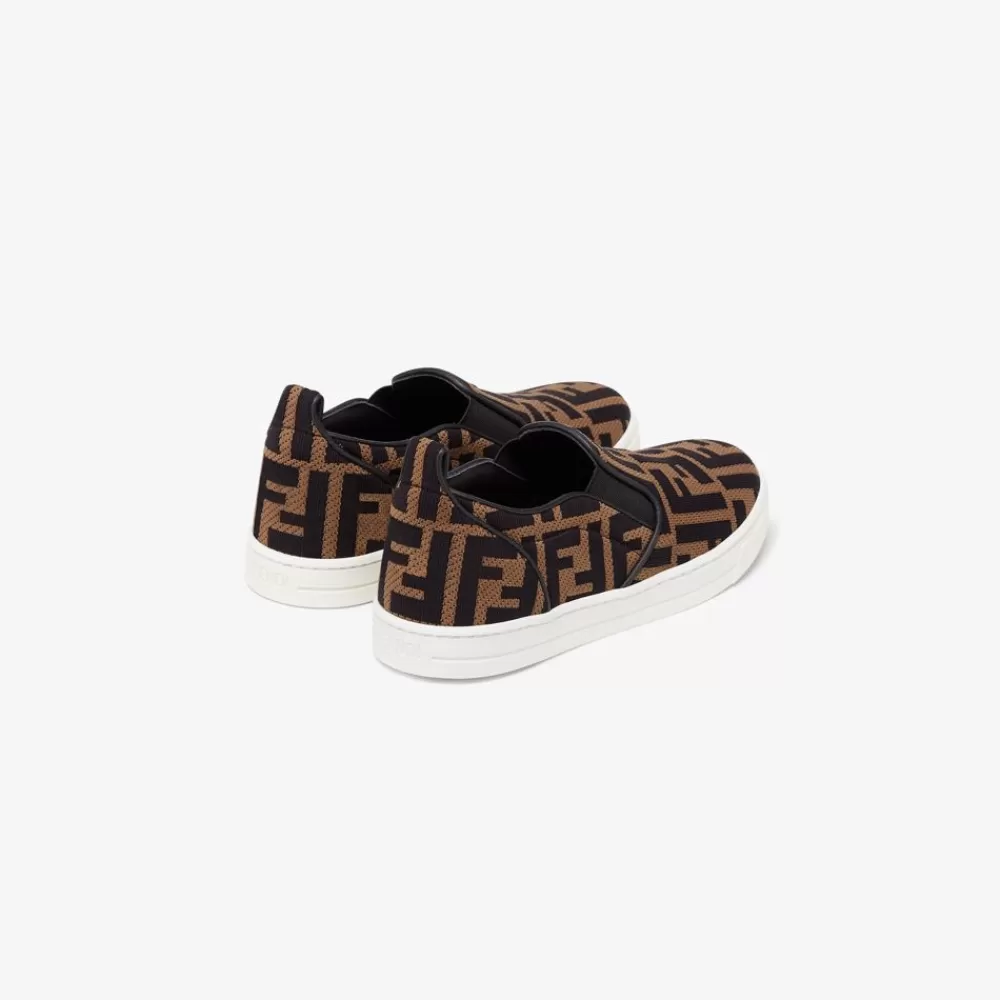 Scarpe>Fendi Slip On Junior In Tessuto Con Logo Ff Allover