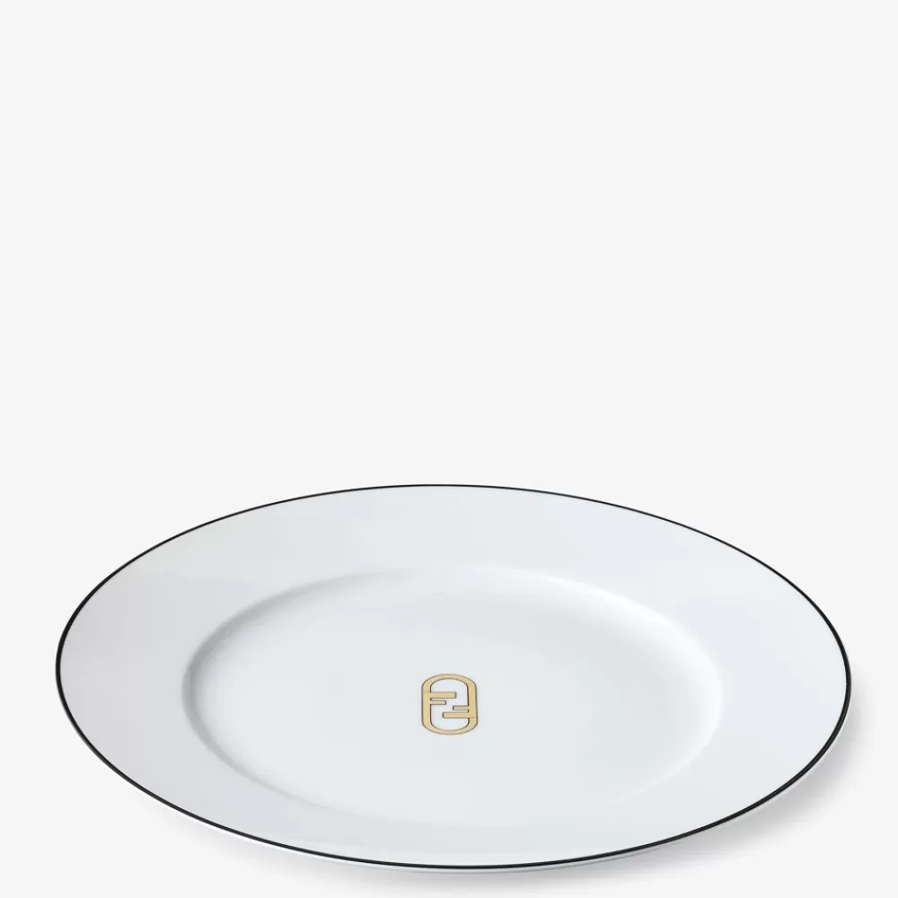 Accessori Per La Tavola>Fendi Sottopiatti In Porcellana Bianca