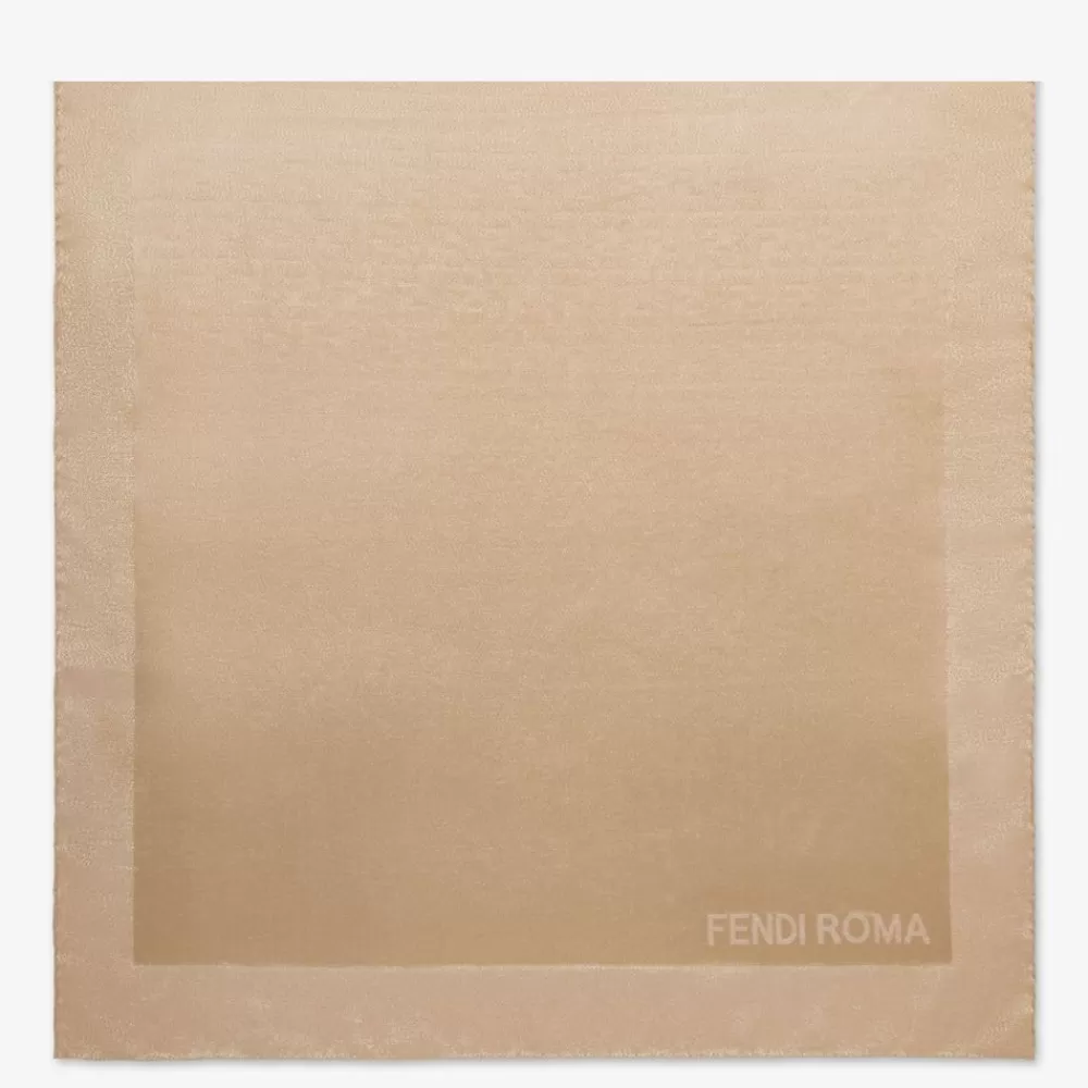 Sciarpe E Poncho>Fendi Stola In Seta Beige