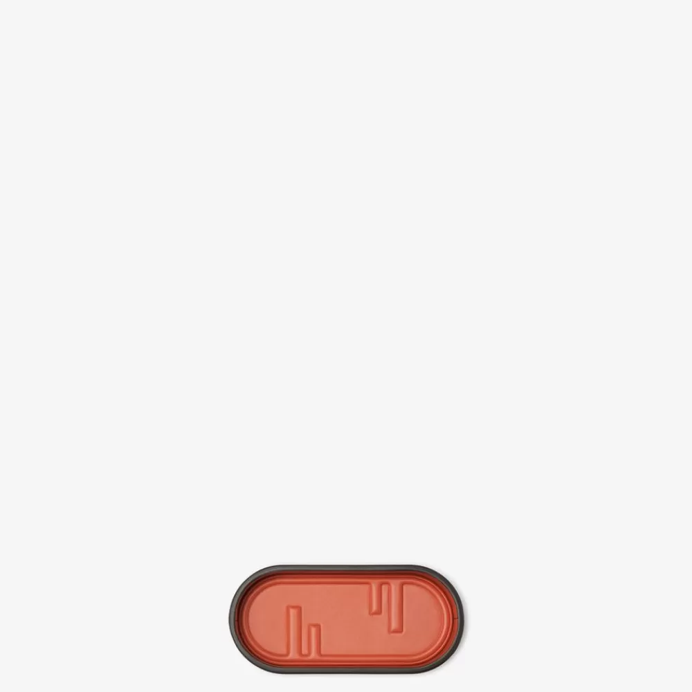 Accessori Per La Casa>Fendi Svuotatasche In Pelle Rosso Mattone