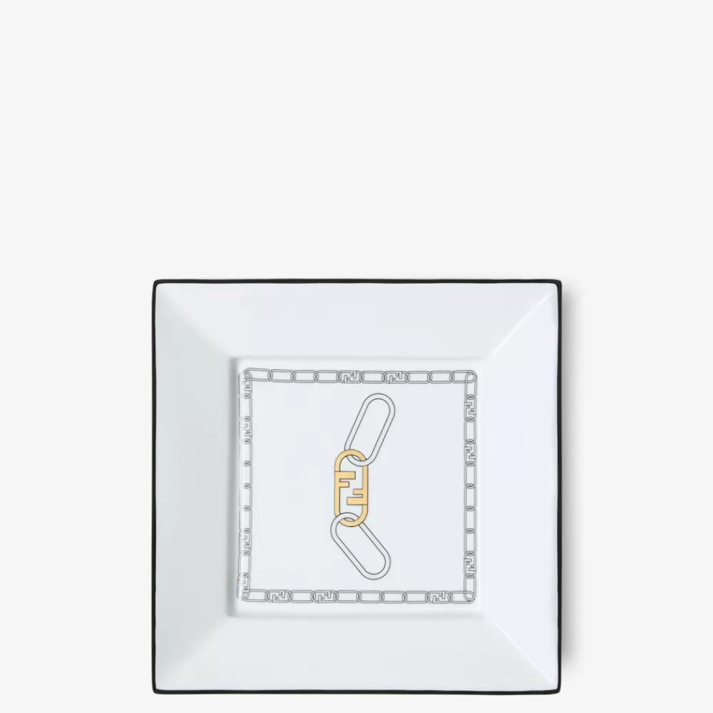Candele E Idee Regalo>Fendi Svuotatasche In Porcellana Bianca