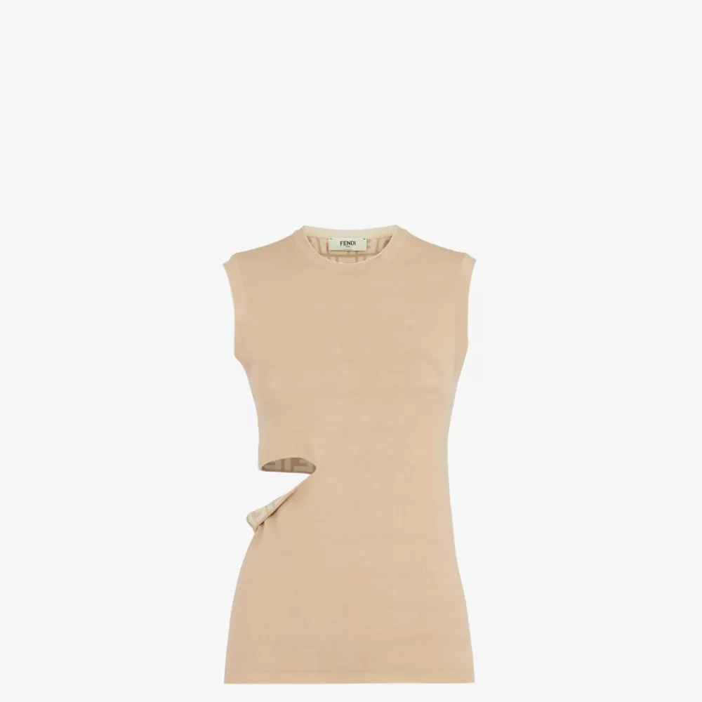 Completi>Fendi Top In Lana Beige