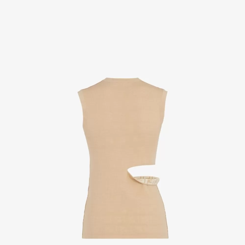 Completi>Fendi Top In Lana Beige