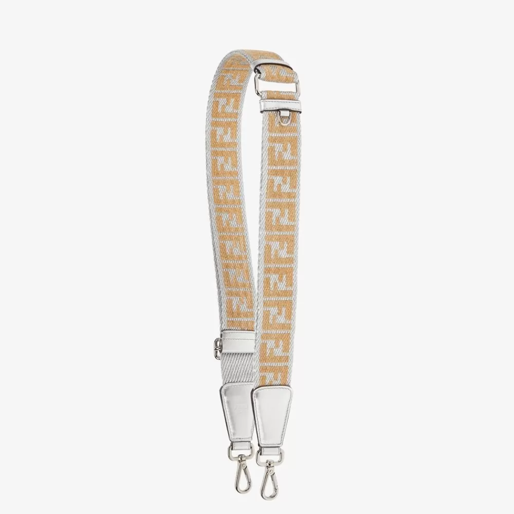 Tracolle E Accessori Per Borse>Fendi Tracolla In Nastro Argento