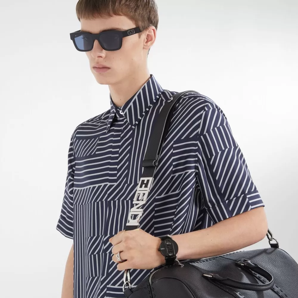 Tracolle E Accessori Per Borse>Fendi Tracolla In Pelle Nera
