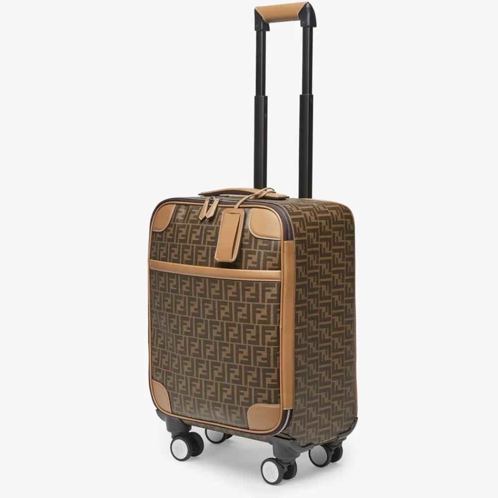 Viaggi>Fendi Trolley In Tessuto Ff Marrone