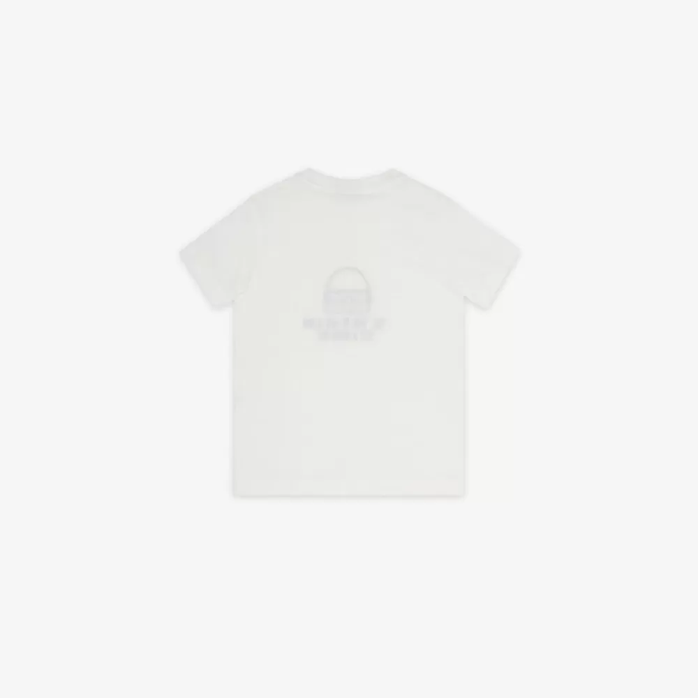 Abbigliamento>Fendi T-Shirt Junior In Jersey Bianco Con Ricamo